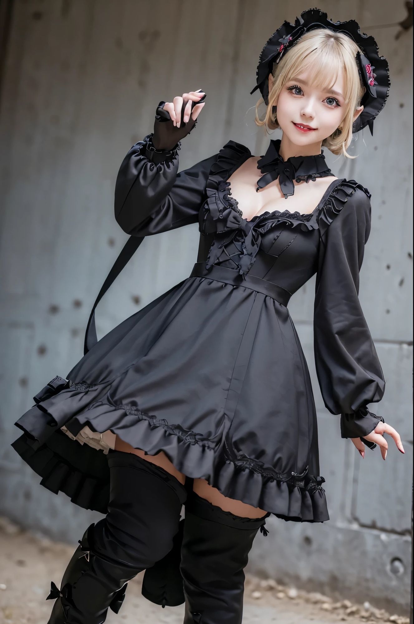 【AI写真集】ゴシックドレス美女写真集 サンプル4ページ目