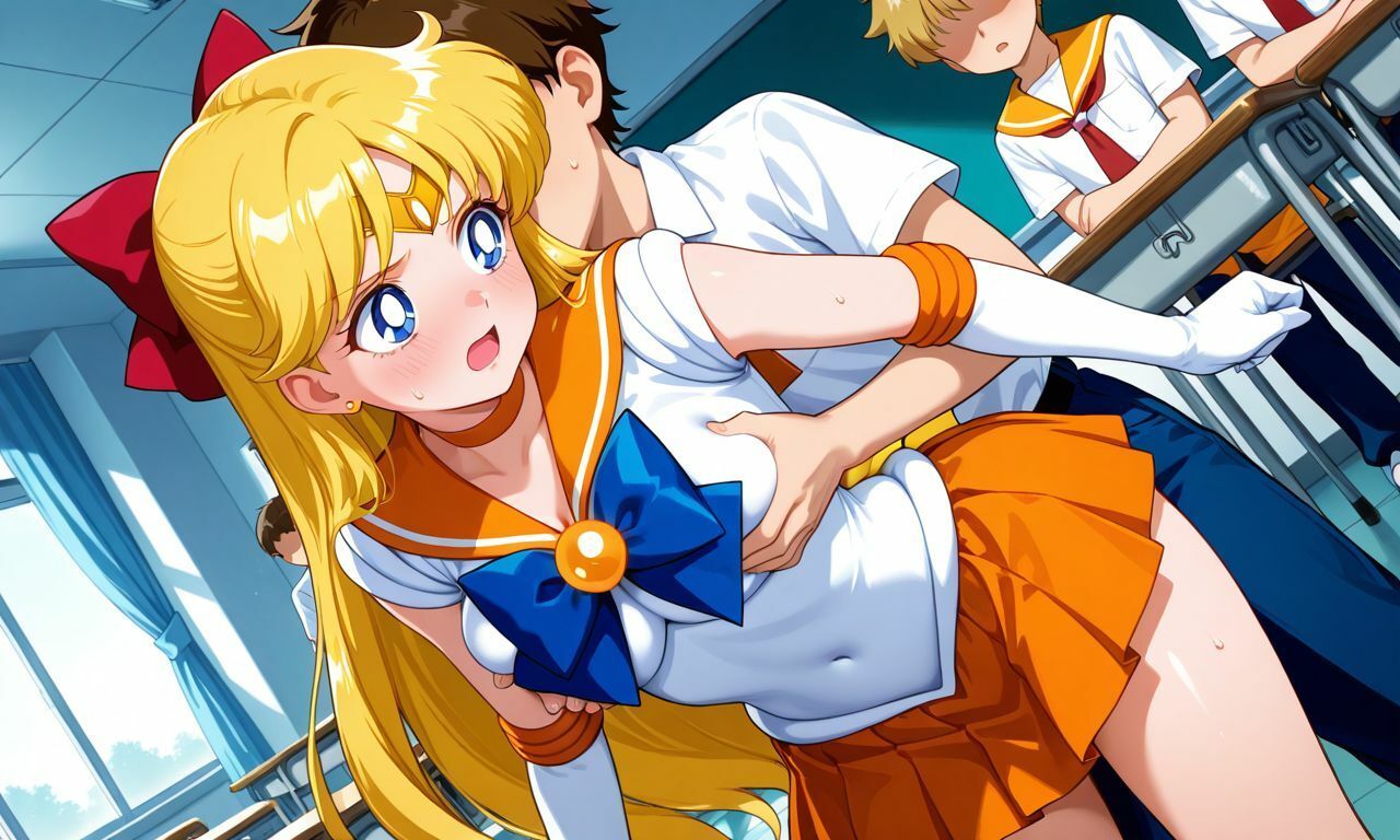 正体がバレて同級生に犯●れるセーラー●ーム5人組 サンプル7ページ目