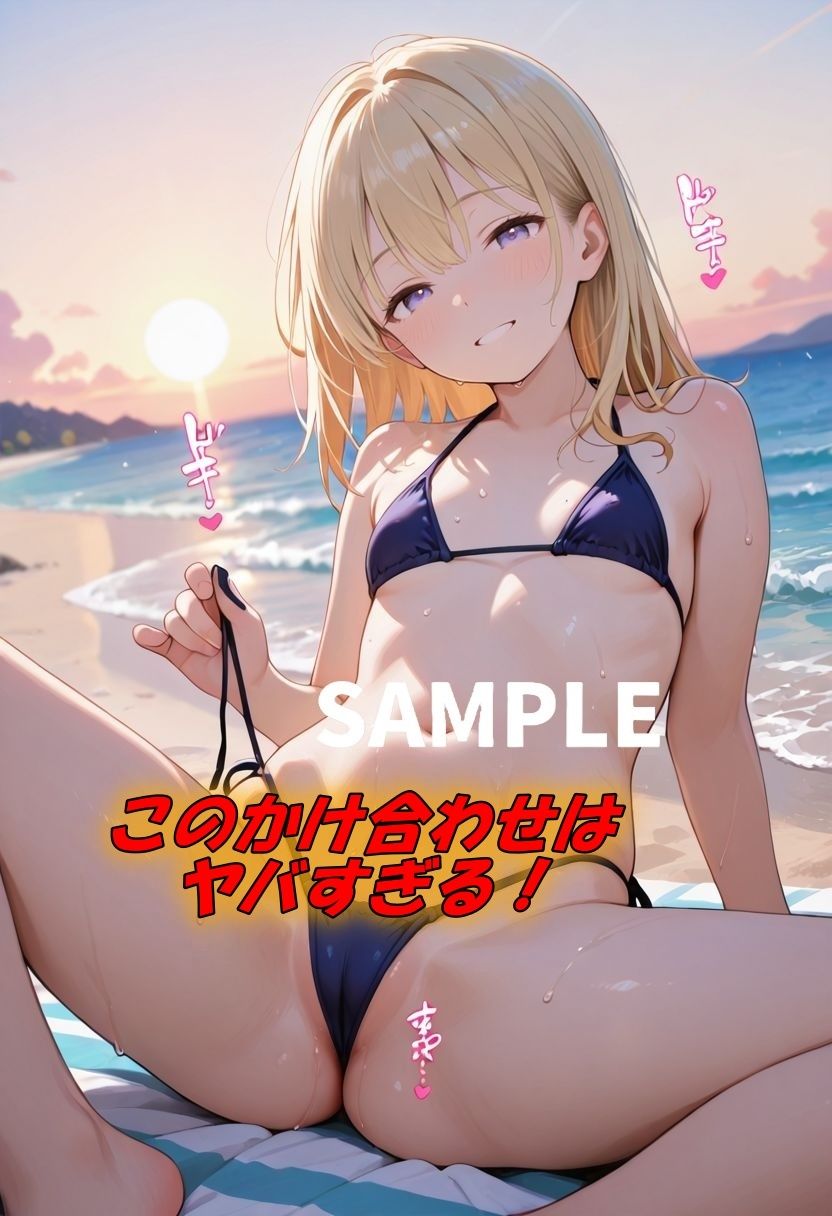 金髪ギャル×ビキニの掛け算は性欲が爆発する！ サンプル2ページ目