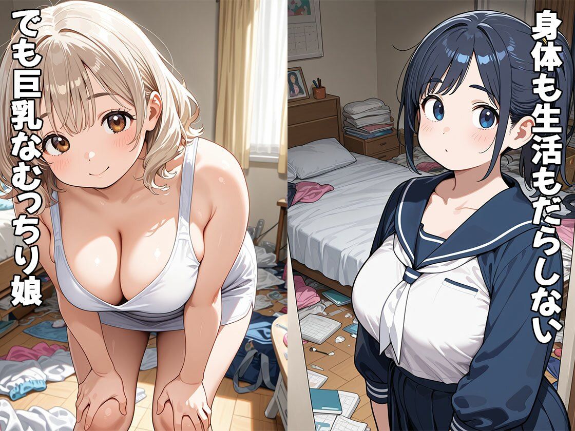 色々だらしない巨乳むっちり娘を適当な感じでヤる（CG100枚） サンプル1ページ目