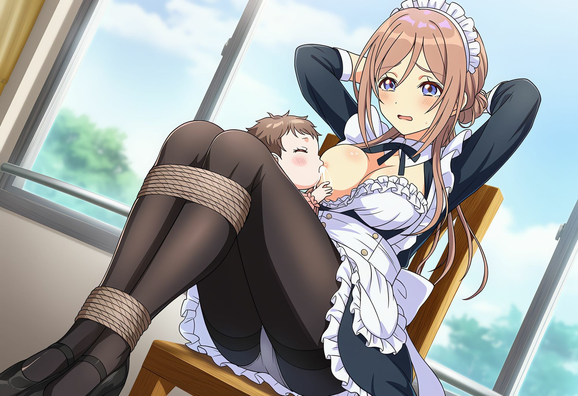 赤ちゃんに転生してアイドルのひめさきりなみのおっぱいを吸う。処女なのに母乳が出ちゃう！ サンプル4ページ目