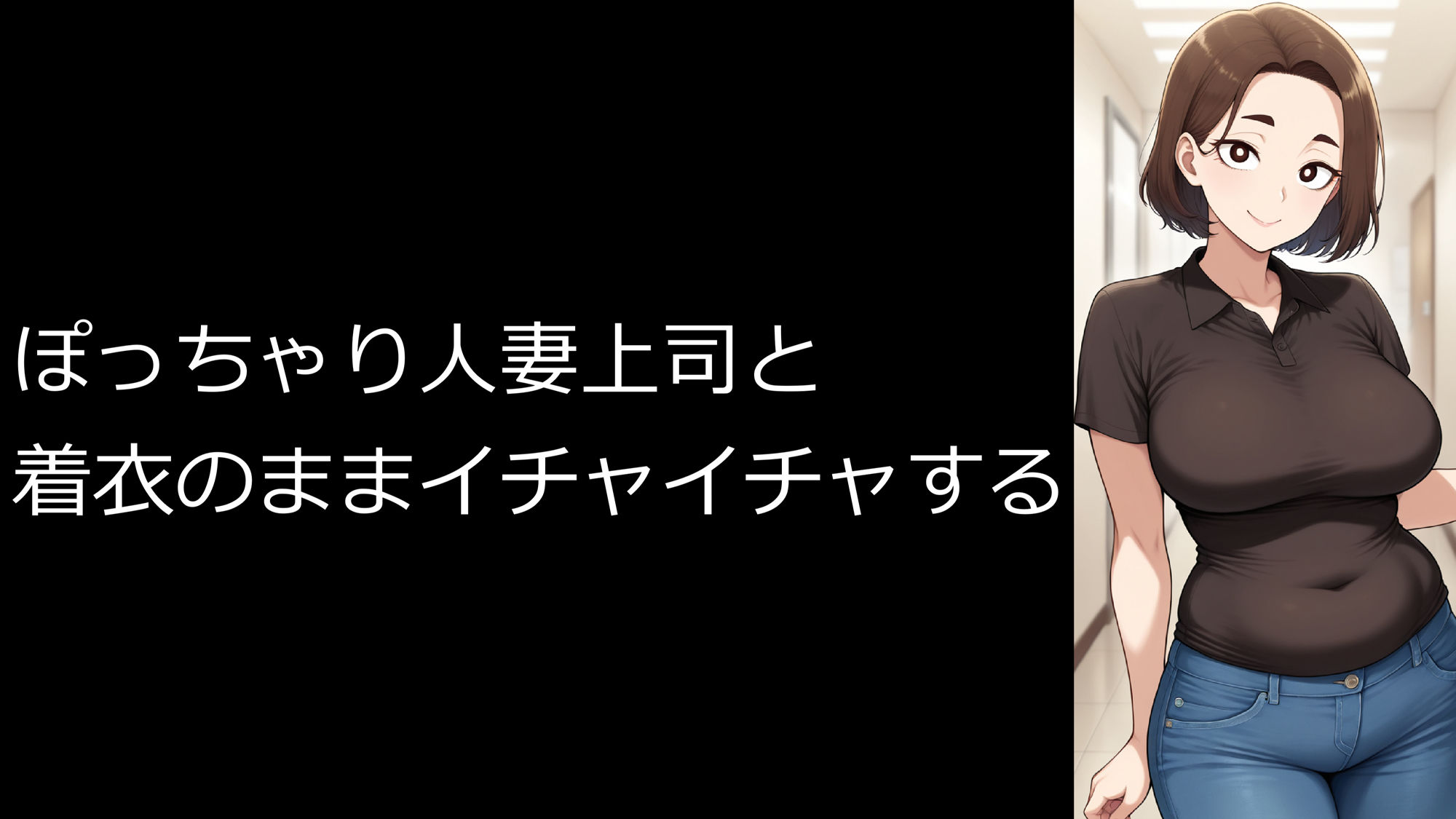 ぽっちゃり人妻上司と着衣のままイチャイチャする サンプル1ページ目