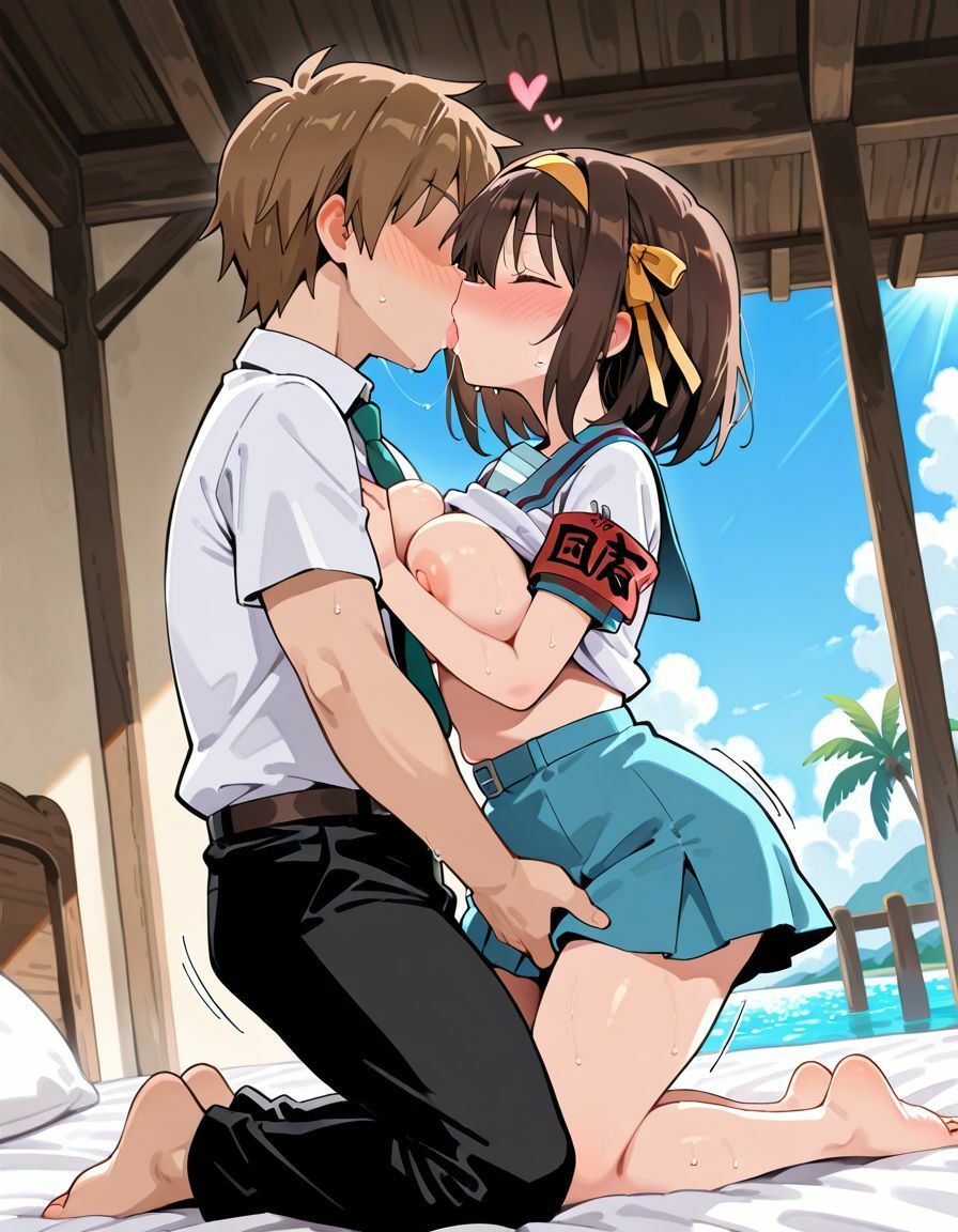 ハルヒちゃんとドスケベH部 サンプル1ページ目