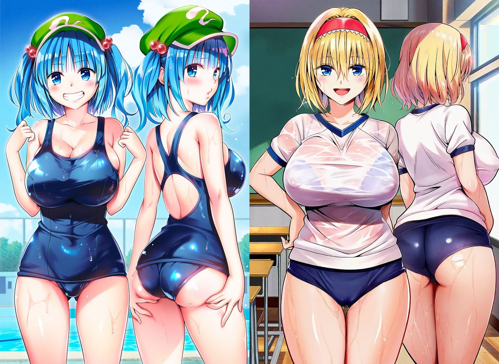 爆乳幻想学園どすけべイラスト集 サンプル1ページ目