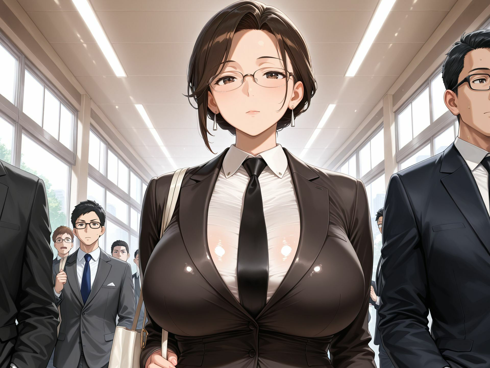 【フルHD以上】元ヤンの爆乳人妻上司  身体がエロすぎて出張で夜●いしたら変態すぎた件 サンプル2ページ目