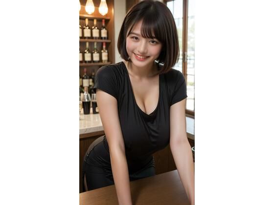 Gカップりかちゃん後ろにお客さんがいるがたわわなお胸を見せてくる