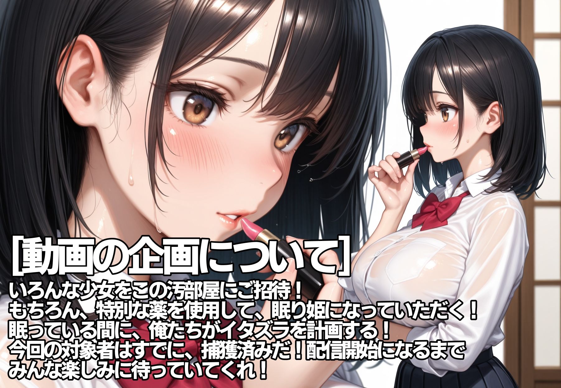 強●生配信［ライブ配信予定］汚部屋でJ●を睡眠姦 サンプル3ページ目
