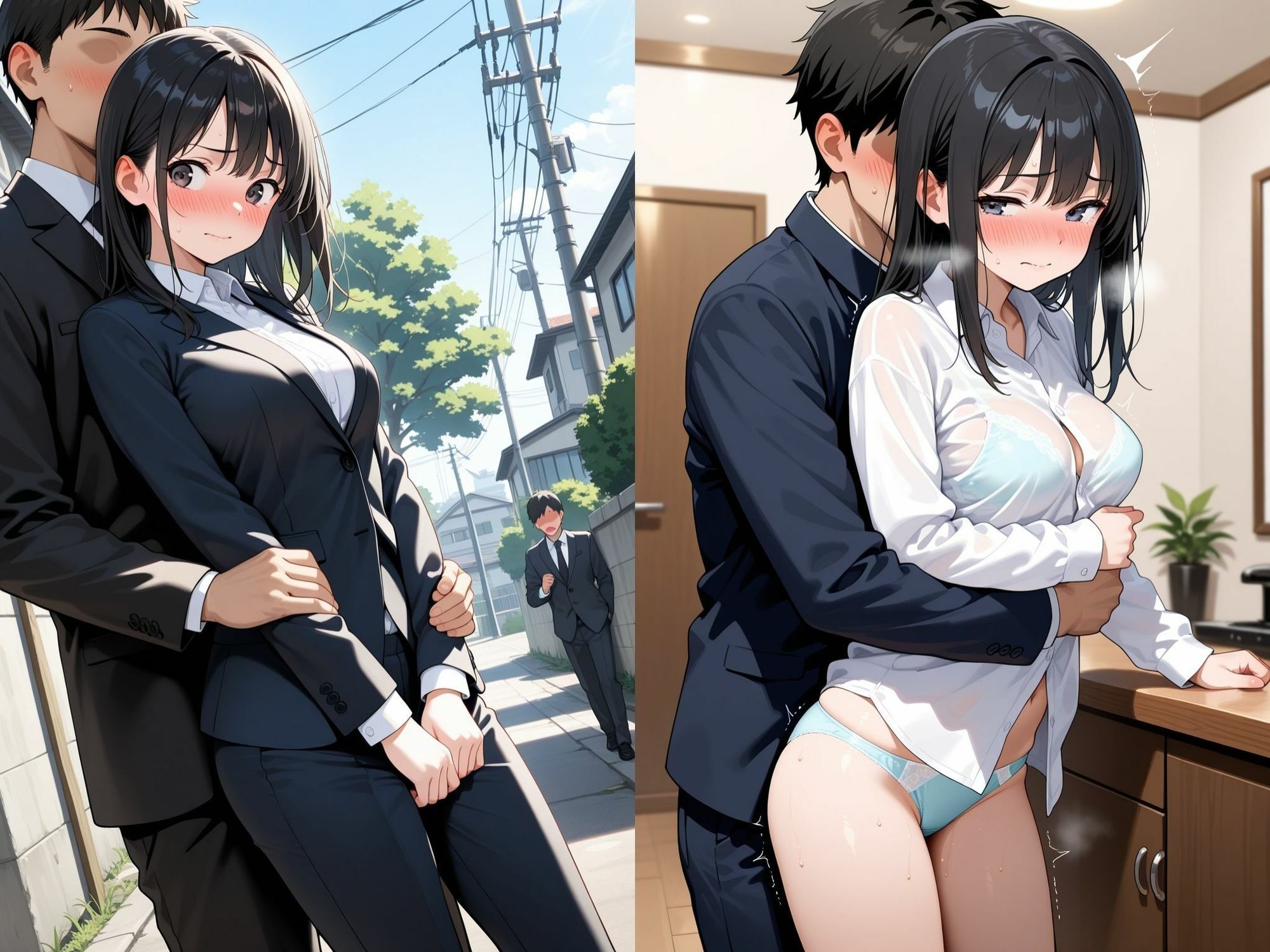 女子校生  美乳の彼女を乱交NTR！〜羞恥・屈辱の集団レ〇プ！〜 サンプル1ページ目