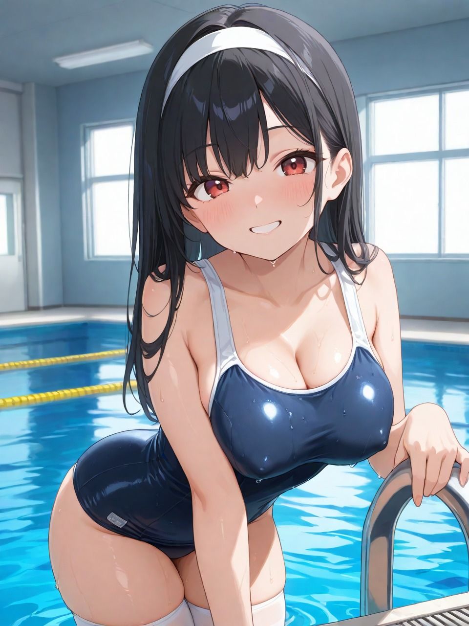 【リメイク】スク水ニーソ濡れ〜本番 サンプル1ページ目