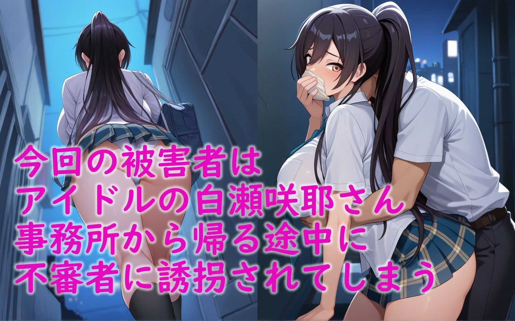 白〇咲耶が誘拐されて拘束されてハメられる話 サンプル2ページ目