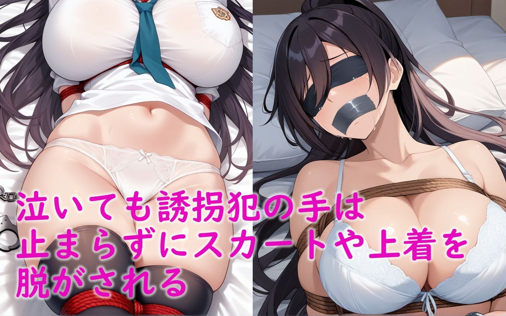 白〇咲耶が誘拐されて拘束されてハメられる話 サンプル4ページ目