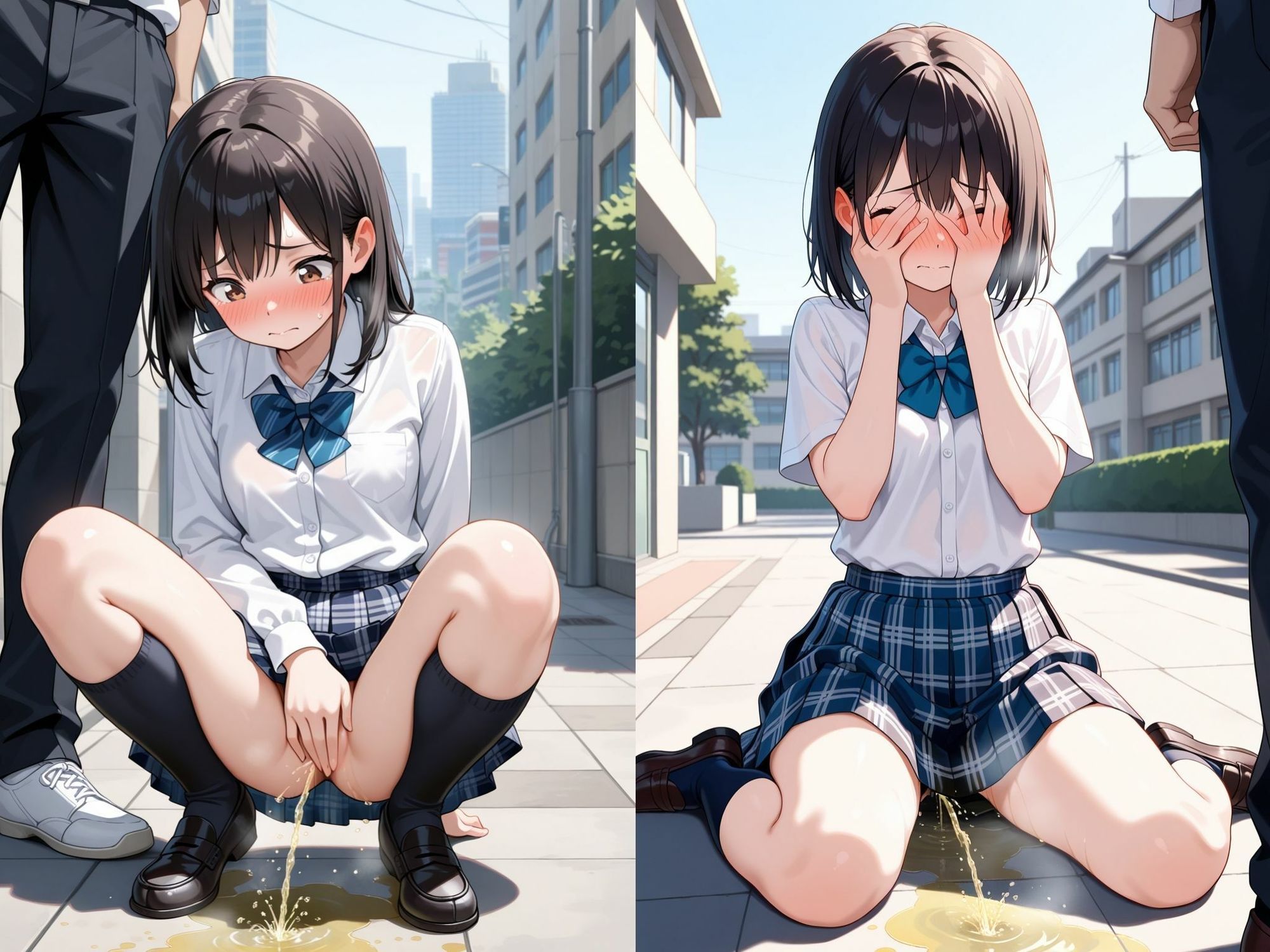 【おもらし】 お漏らし女子不純な救済！〜弱みを握って好き放題弄ぶ〜 サンプル1ページ目