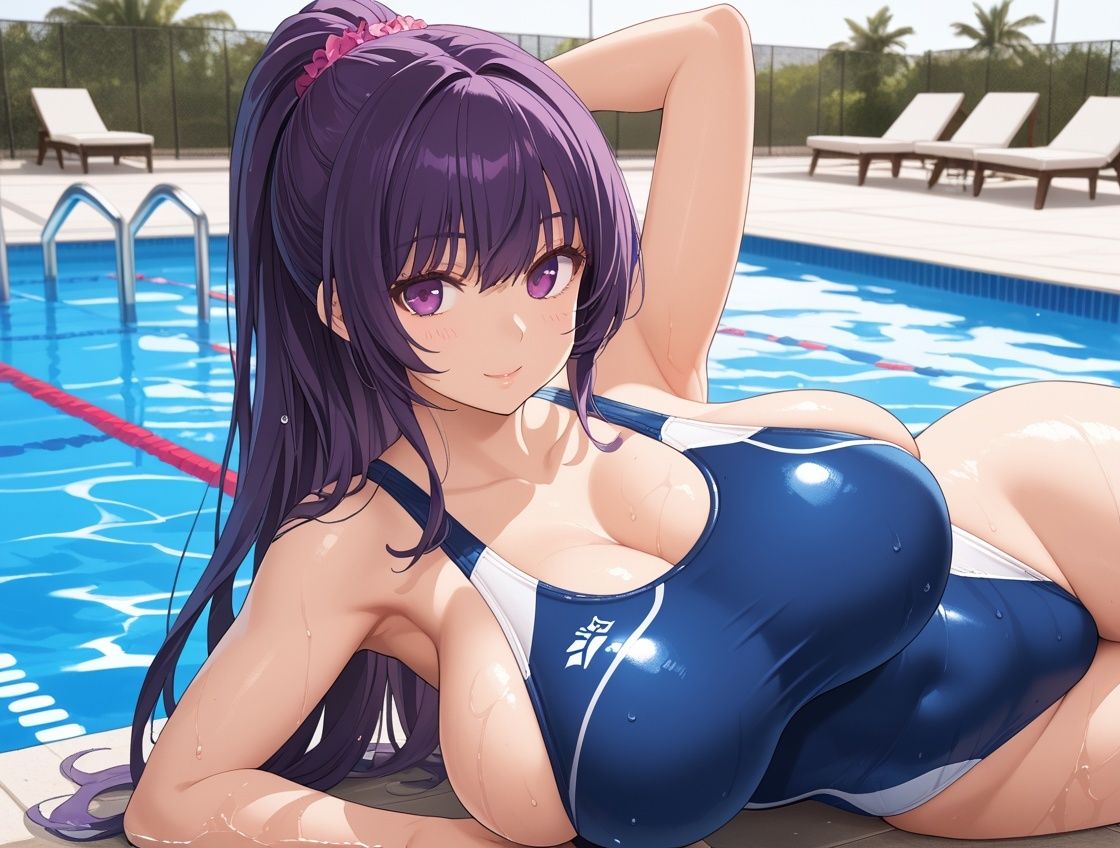 むちむち女子校生水泳部部長の競泳水着がエロすぎて生ハメセックスしまくった話 サンプル5ページ目