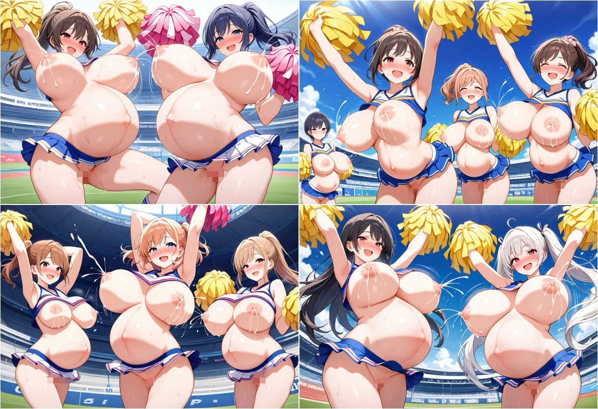 淫らすぎて孕んじゃったおっぱい丸出しノーパンチアリーダー サンプル10ページ目