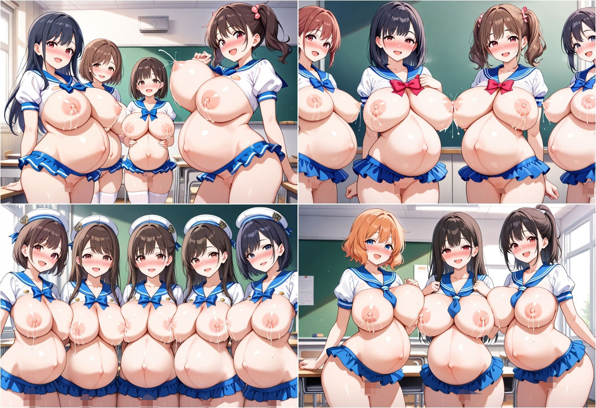 淫らすぎて孕んじゃったおっぱい丸出しノーパンJK サンプル5ページ目
