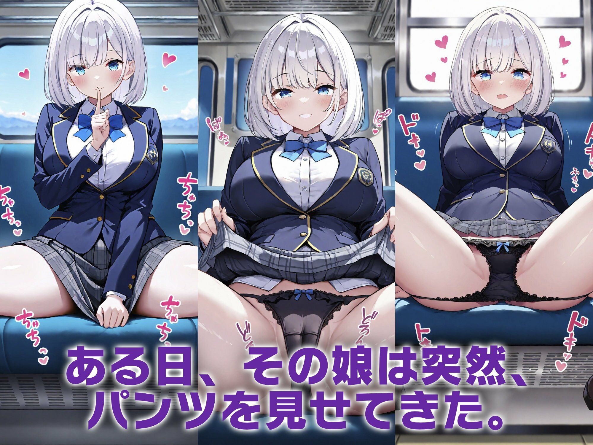 2人だけの電車で見せつけてくる娘に理性を失った僕は… 堀北りり サンプル3ページ目