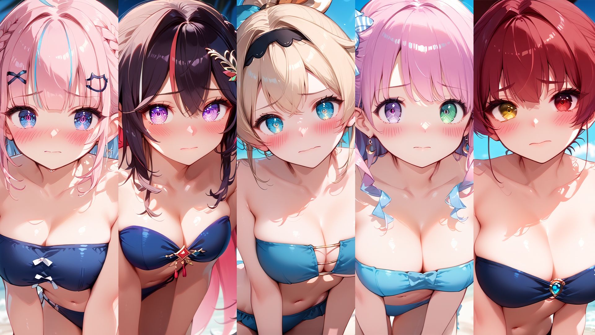 真夏のビーチで限界えっち ホ〇メンVer サンプル1ページ目