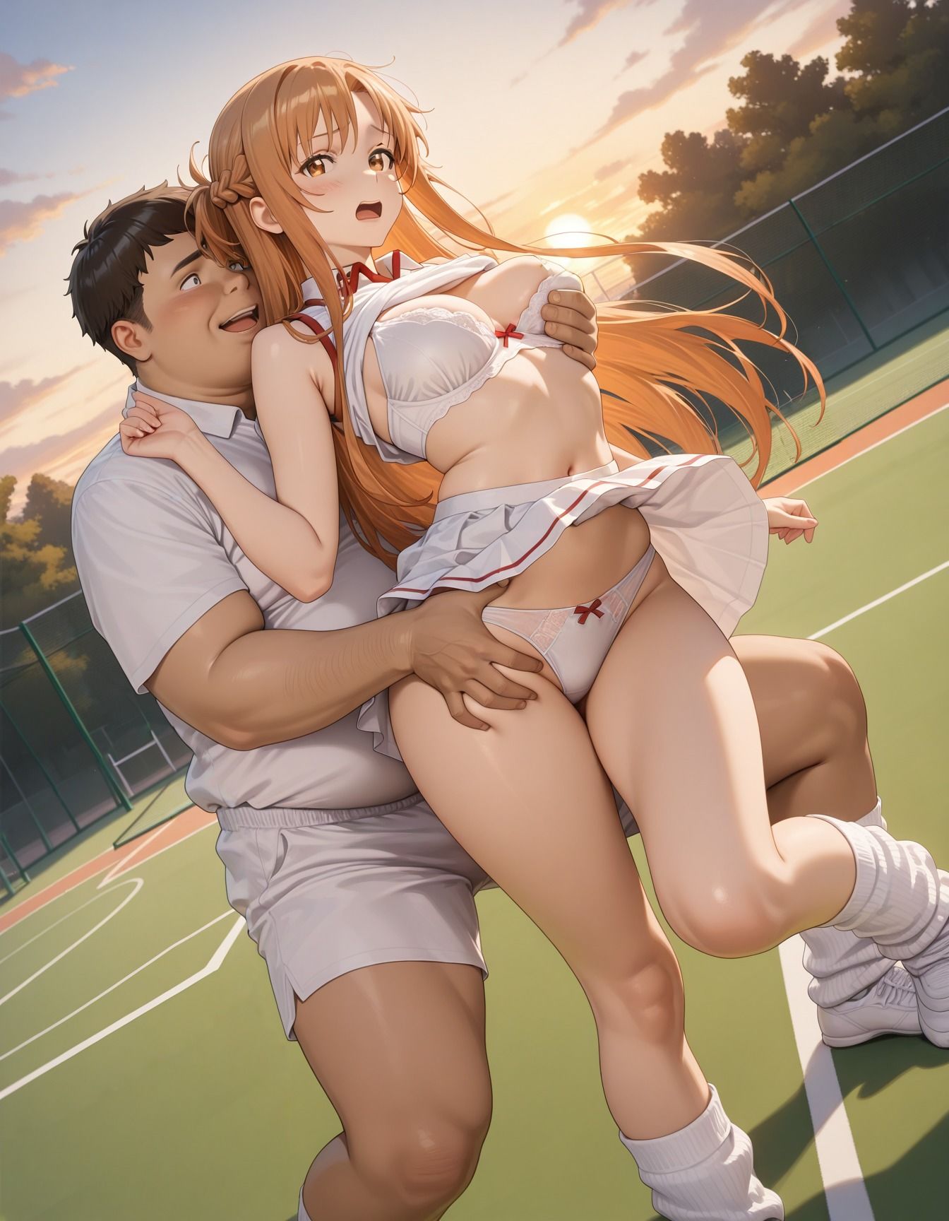 キモデブ達に輪●されたテニス少女 サンプル3ページ目