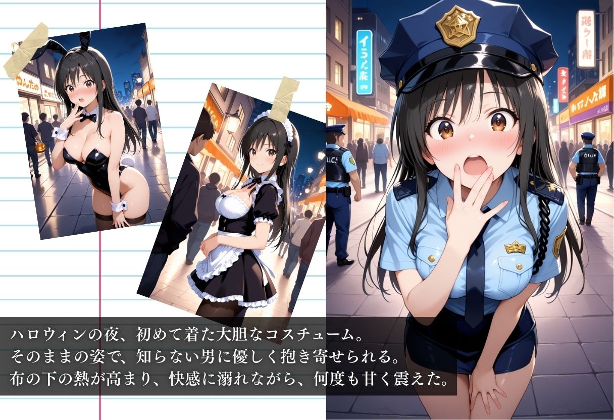 ハロウィンの夜に絶頂コスプレ性行為パーティー サンプル1ページ目