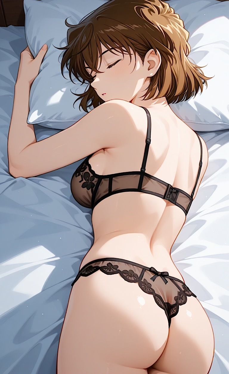 【コナ◯！灰原哀  盗撮  黒ランジェリー】「見たかったぜ・・シェリーのランジェリー・・」 サンプル6ページ目