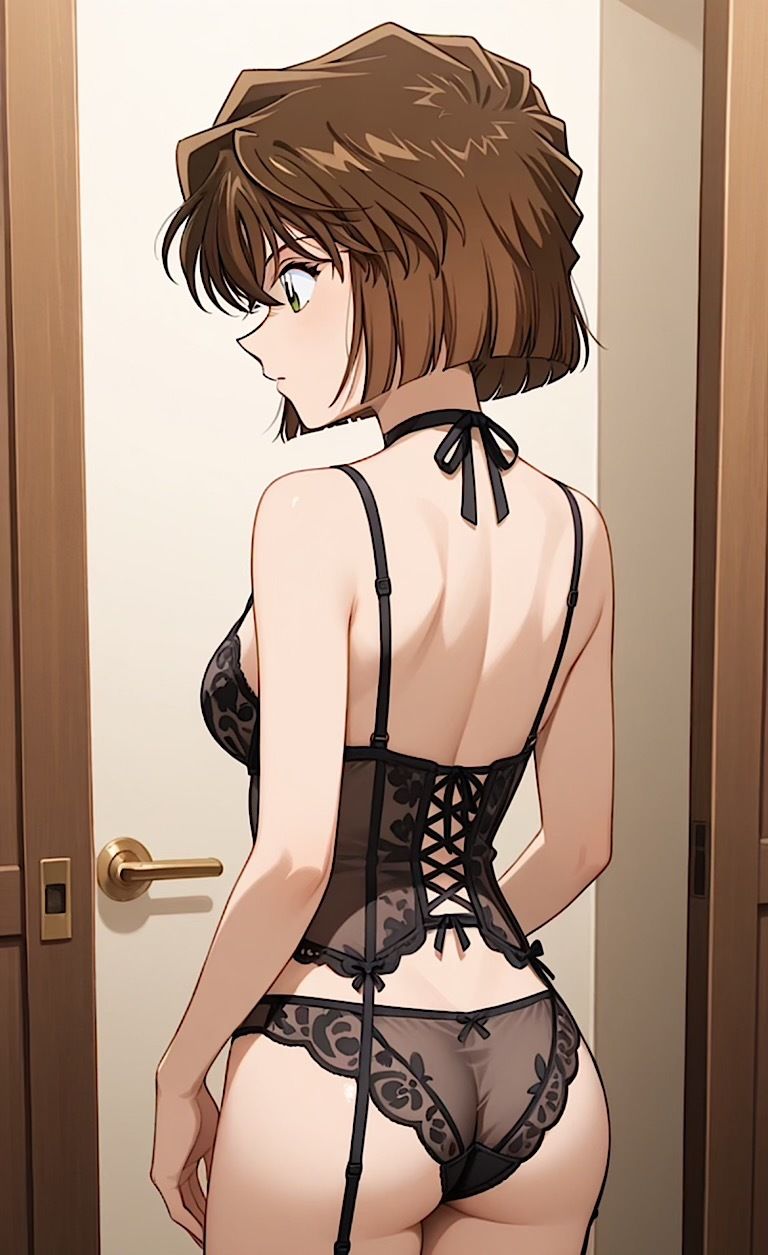 【コナ◯！灰原哀  盗撮  黒ランジェリー】「見たかったぜ・・シェリーのランジェリー・・」 サンプル7ページ目