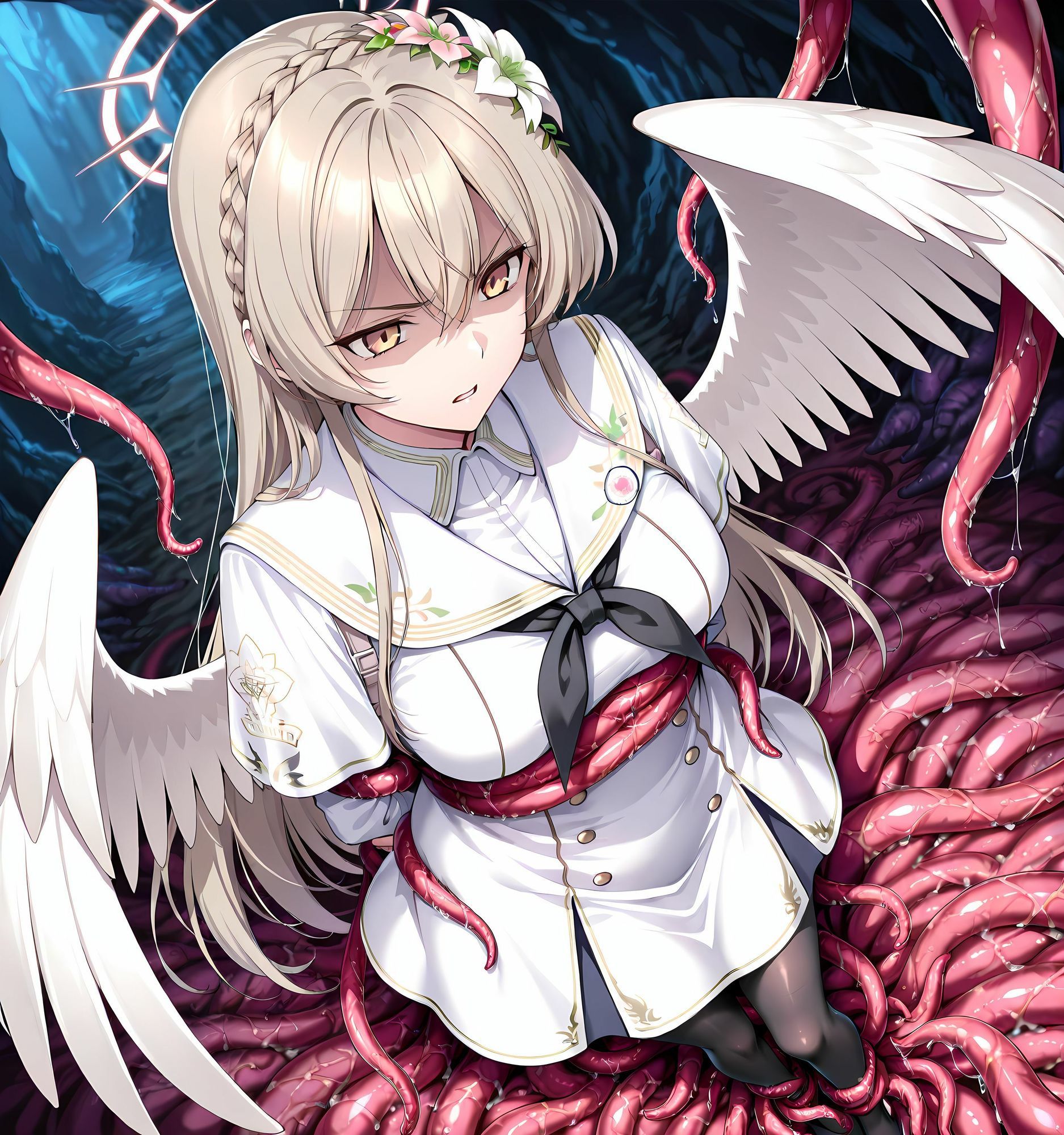 ナギサ洗脳丸呑み悪堕ち〜淫魔化搾精〜 サンプル3ページ目