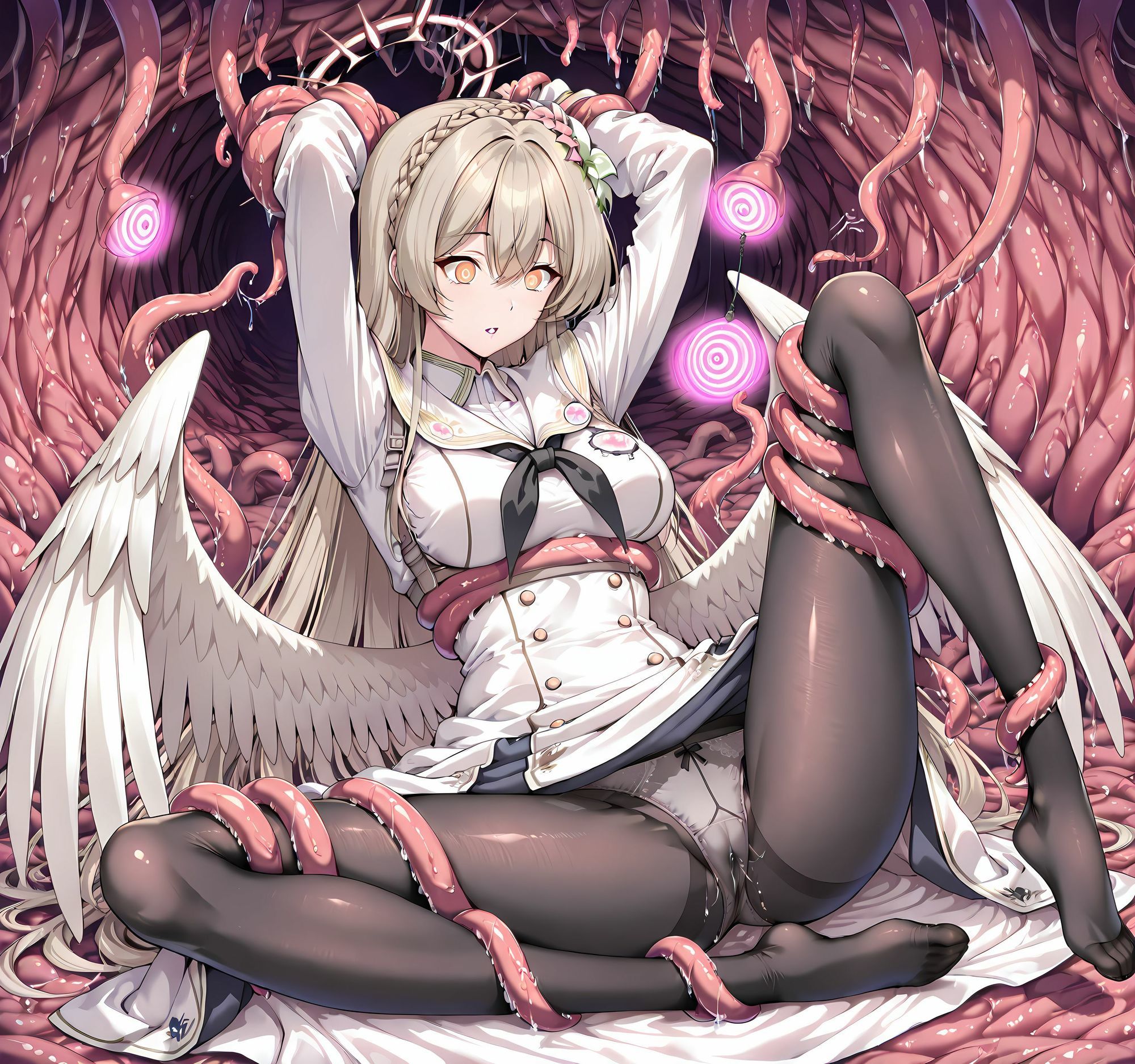 ナギサ洗脳丸呑み悪堕ち〜淫魔化搾精〜 サンプル4ページ目