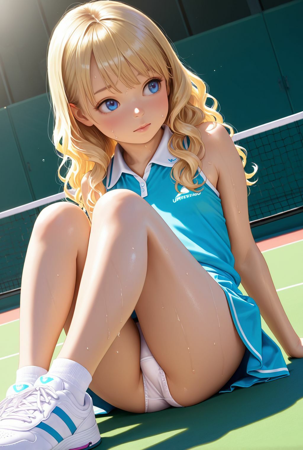 金髪テニス少女へ中出し性指導！ サンプル3ページ目