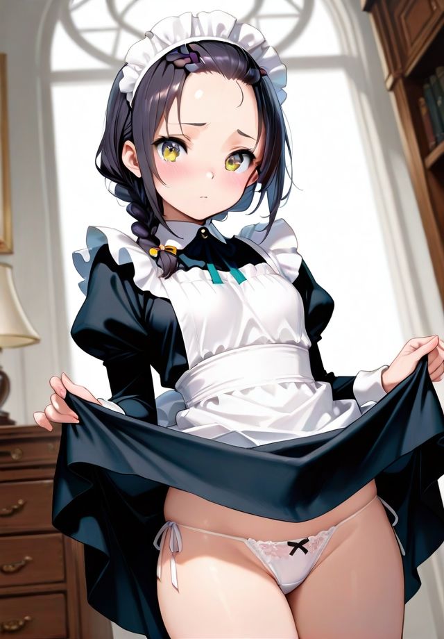 メイドのスカートめくり サンプル3ページ目