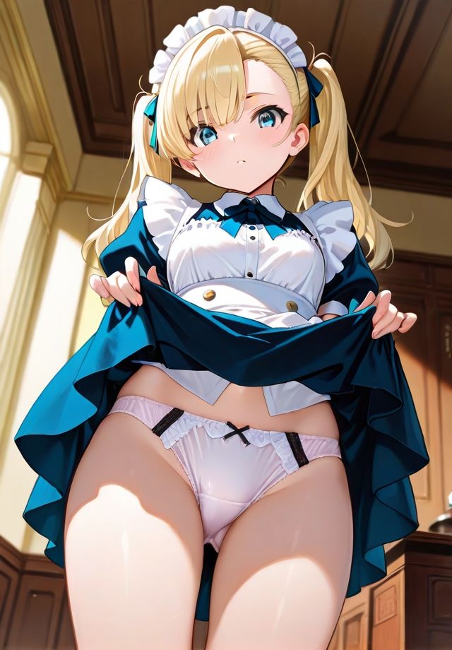 メイドのスカートめくり サンプル5ページ目