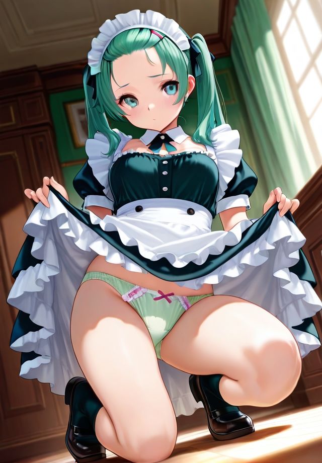 メイドのスカートめくり サンプル6ページ目