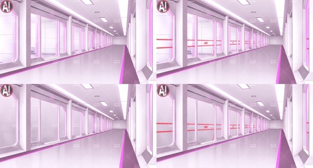 みにくる背景CG素材集『未来編』part02-Pink×White- サンプル2ページ目