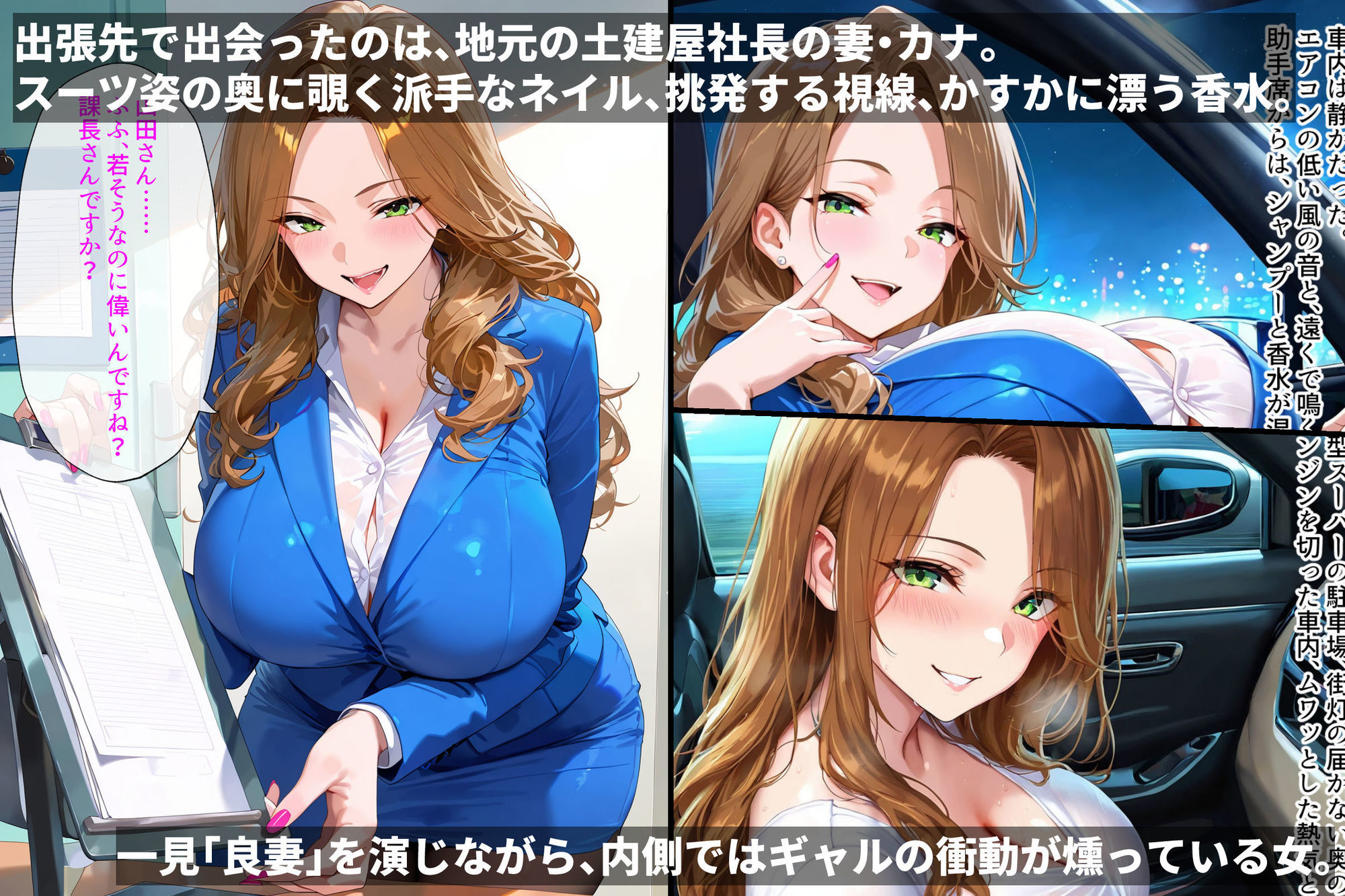 俺、人妻ギャルを寝取る。〜出張先で出会った女の顔が忘れられなくて〜 サンプル2ページ目