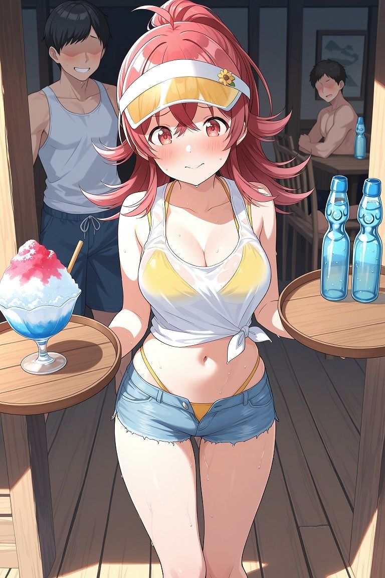 裏のお仕事がある海の家でバイトさせられることになったアイドル 小〇果穂編 サンプル1ページ目