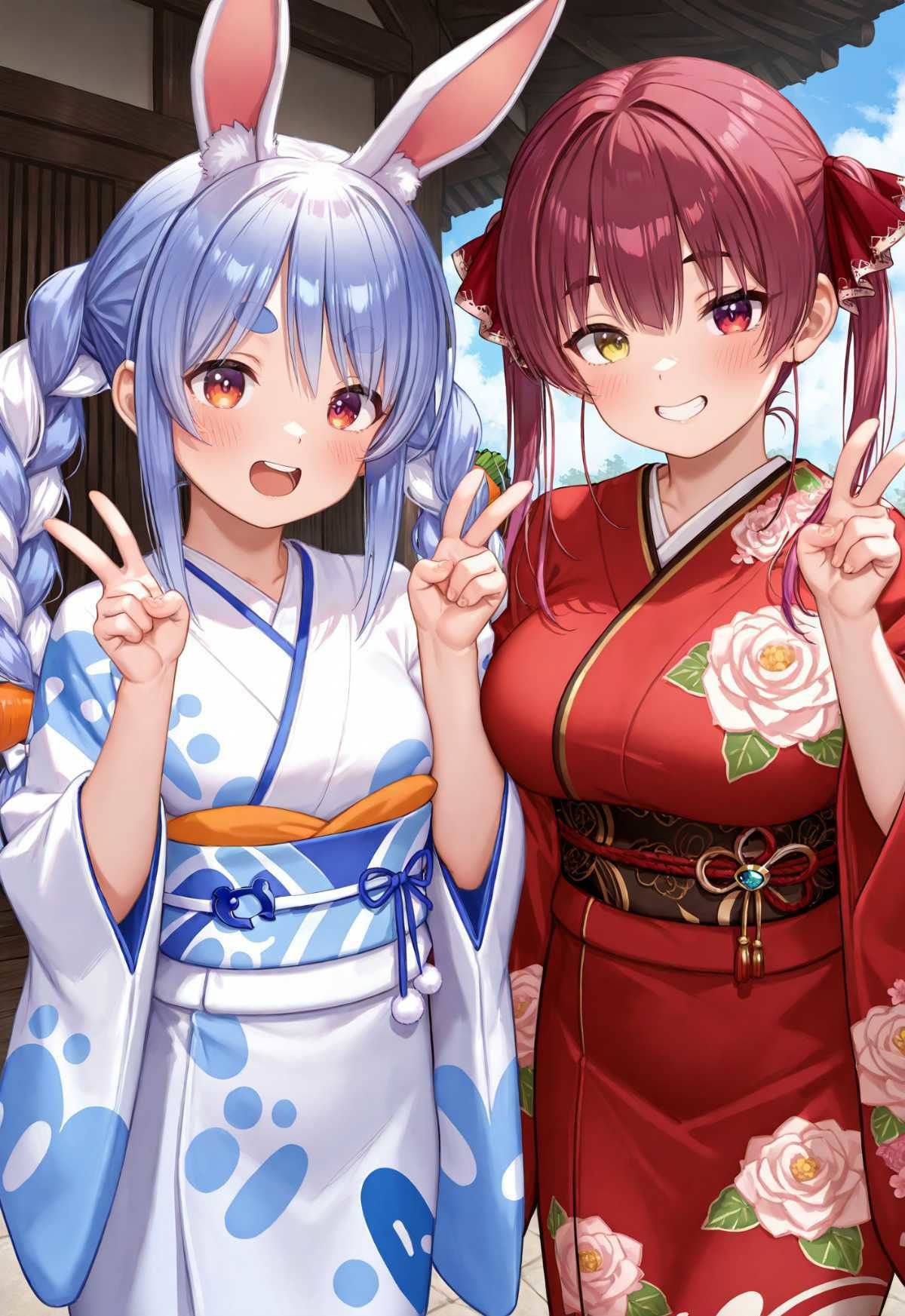 ホロメンたちの着物を脱がせて乱交絶頂させてみた サンプル1ページ目