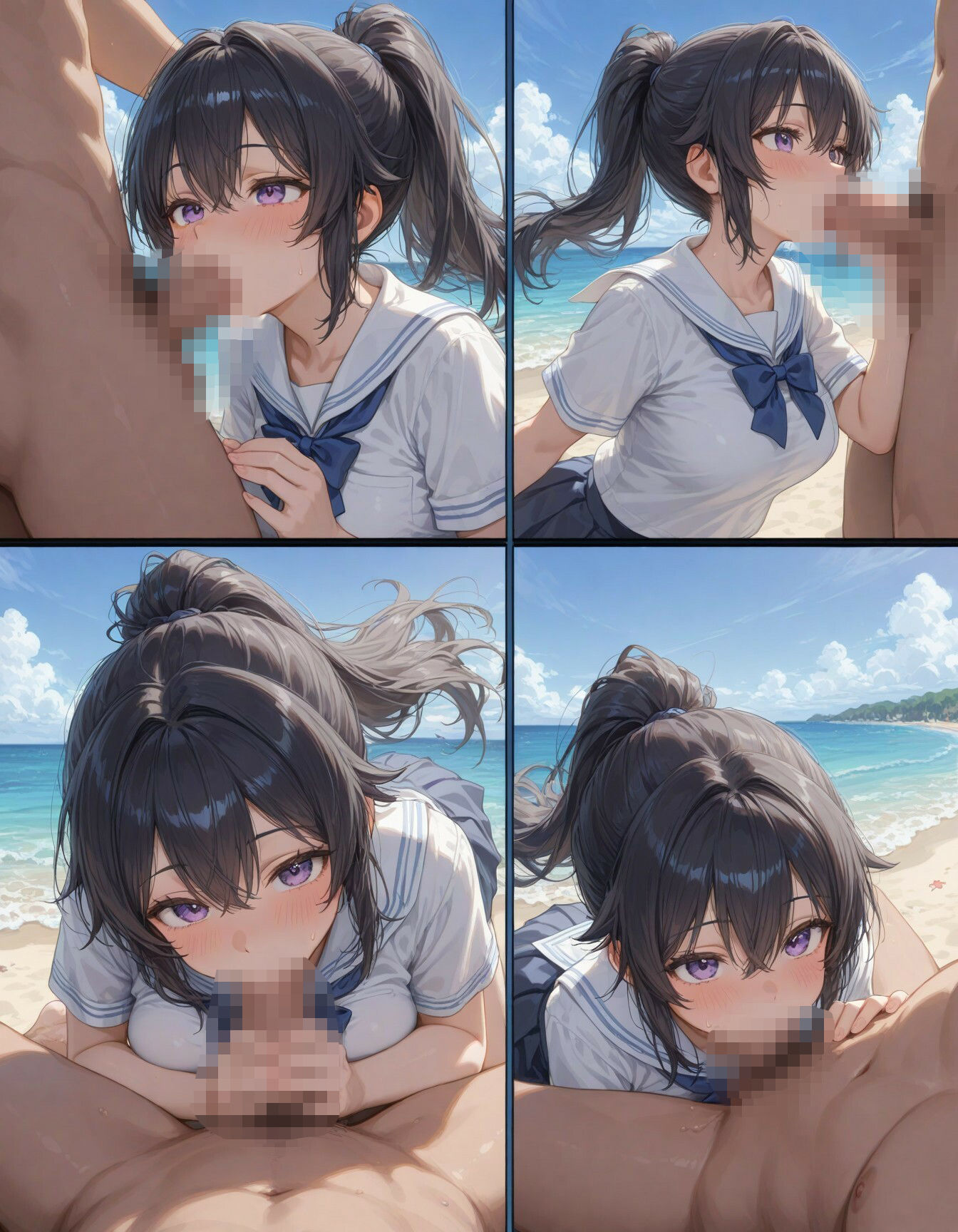 コスプレ美女の解放SEX -ビーチでエロボディ震わせて悶絶イキ- サンプル1ページ目