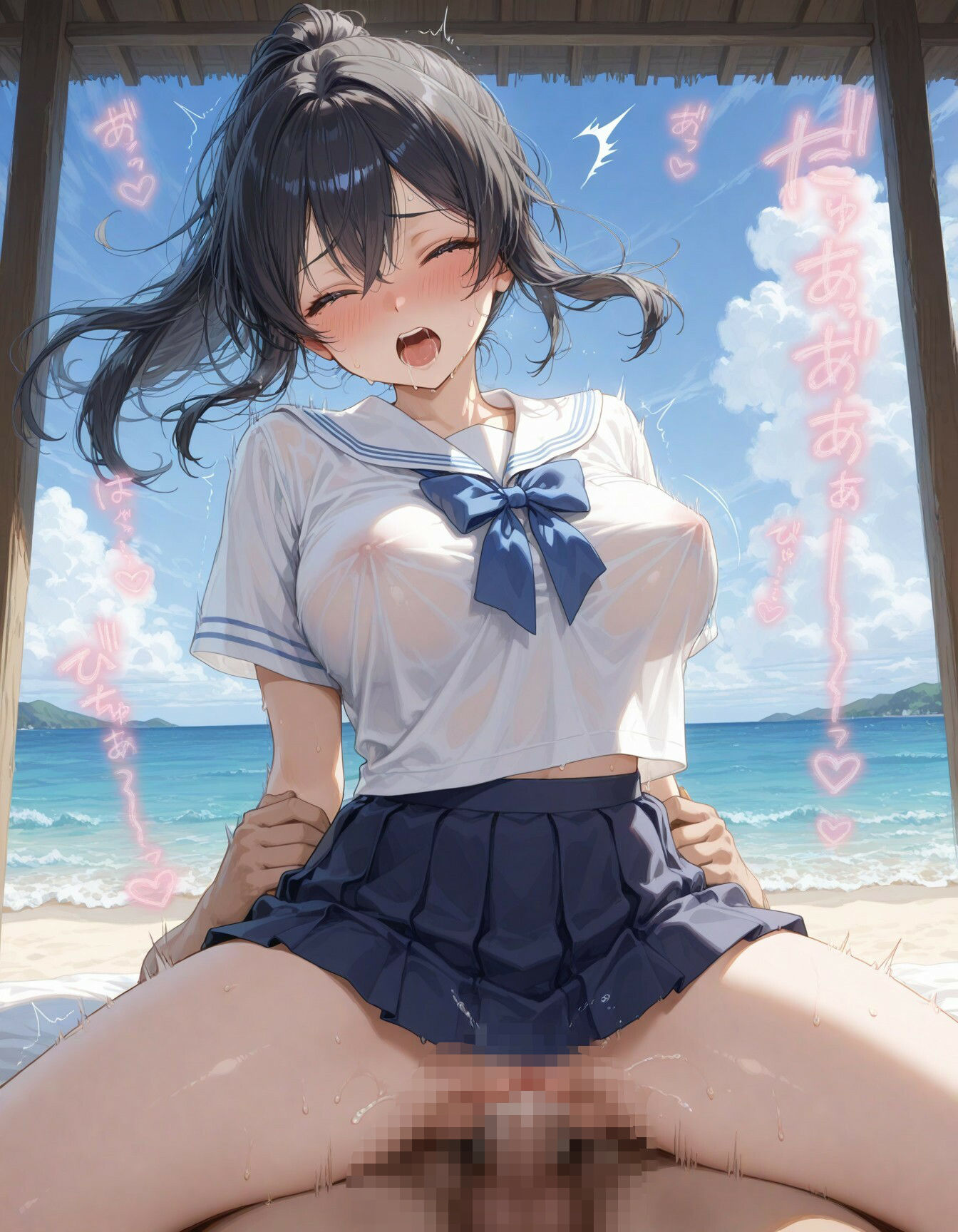 コスプレ美女の解放SEX -ビーチでエロボディ震わせて悶絶イキ- サンプル4ページ目
