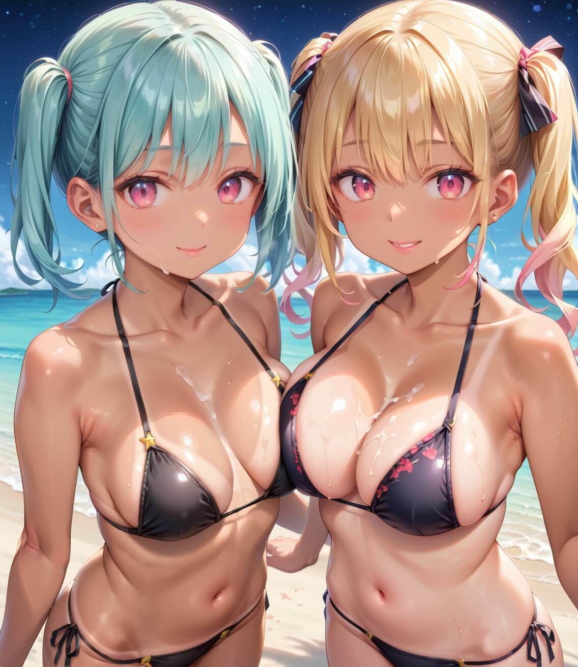 水着ギャルちょろい・夜の海で水着ギャルとチョロすぎ案件3★250枚 サンプル6ページ目