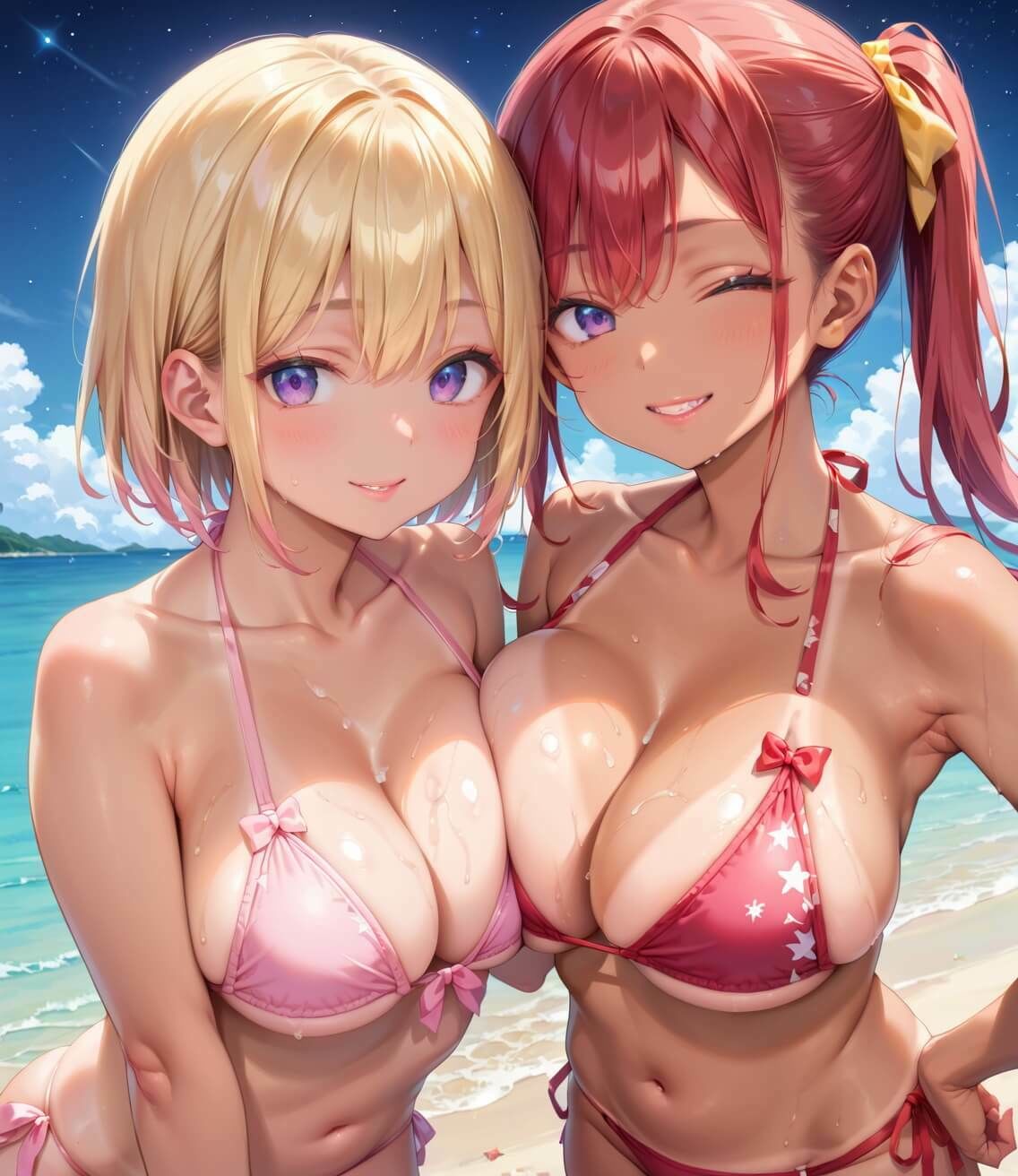 水着ギャルちょろい・夜の海で水着ギャルとチョロすぎ案件4★250枚 サンプル9ページ目