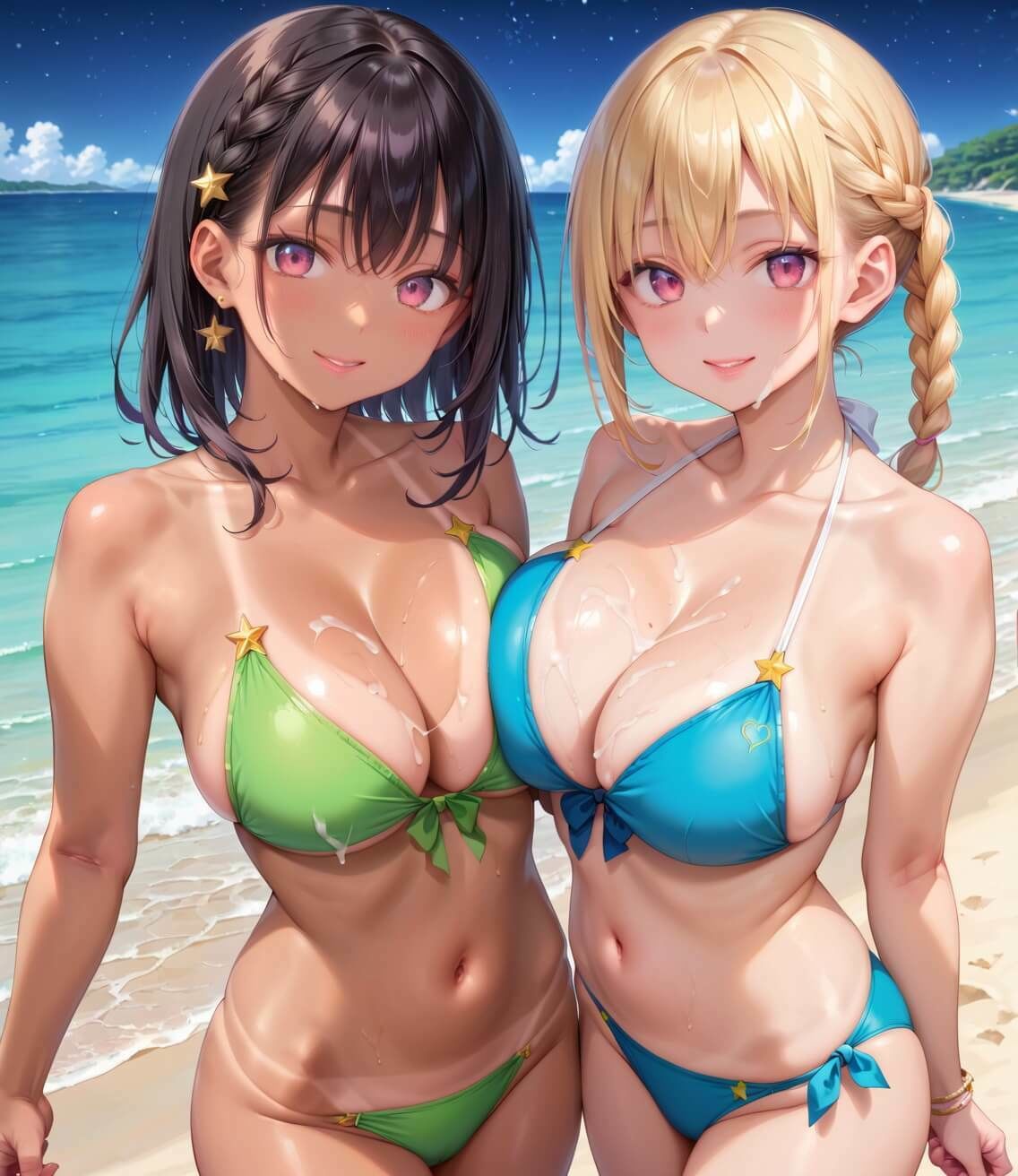 水着ギャルちょろい・夜の海で水着ギャルとチョロすぎ案件5★250枚 サンプル6ページ目