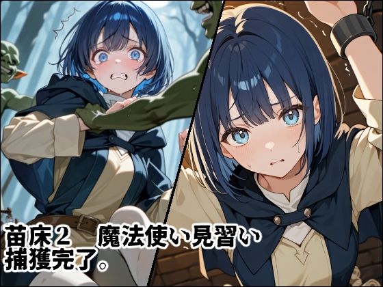 苗床捕獲 初クエストでゴブリンの大群に持ち帰られる少女たち サンプル4ページ目