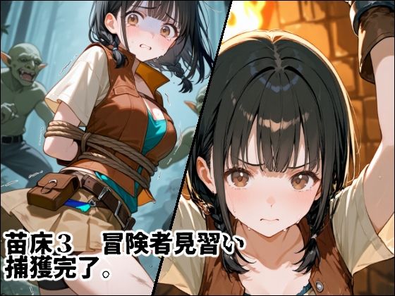苗床捕獲 初クエストでゴブリンの大群に持ち帰られる少女たち サンプル5ページ目