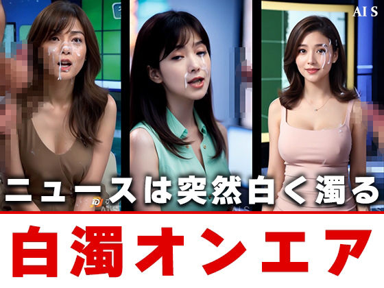 【約40分】『白濁ニュース』 清楚な笑顔に、白濁の雨。-AIで描く究極の美女達- サンプル9ページ目