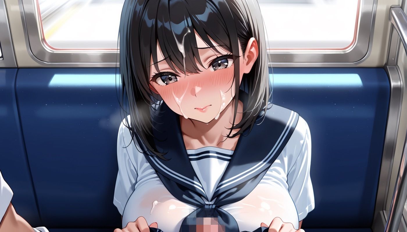 爆乳女学生が通学中にハメられる サンプル6ページ目