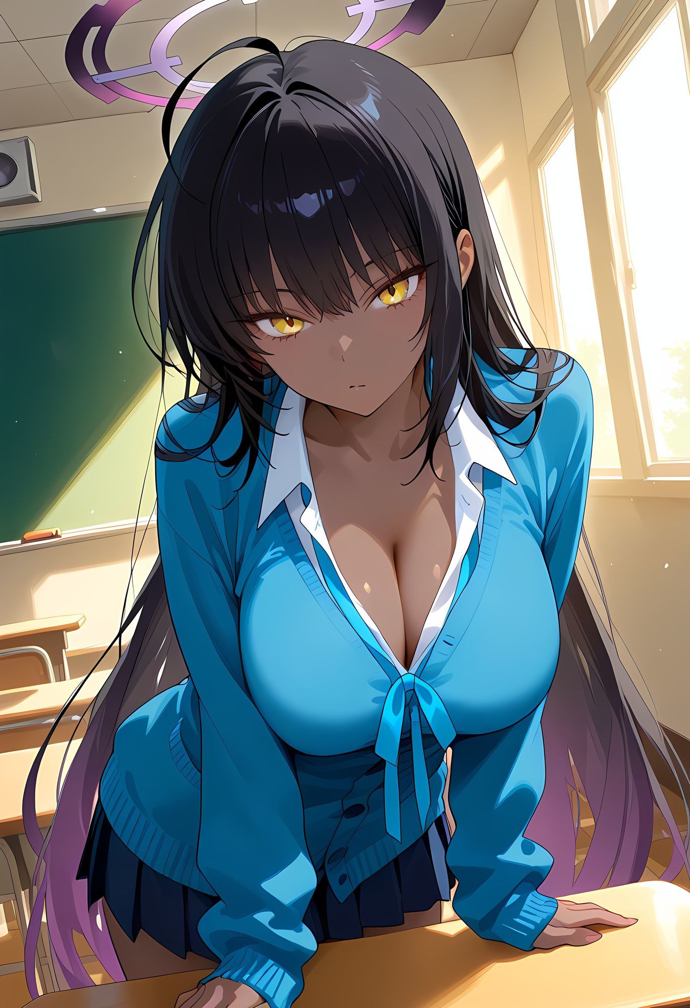 褐色黒髪お姉さんと サンプル1ページ目