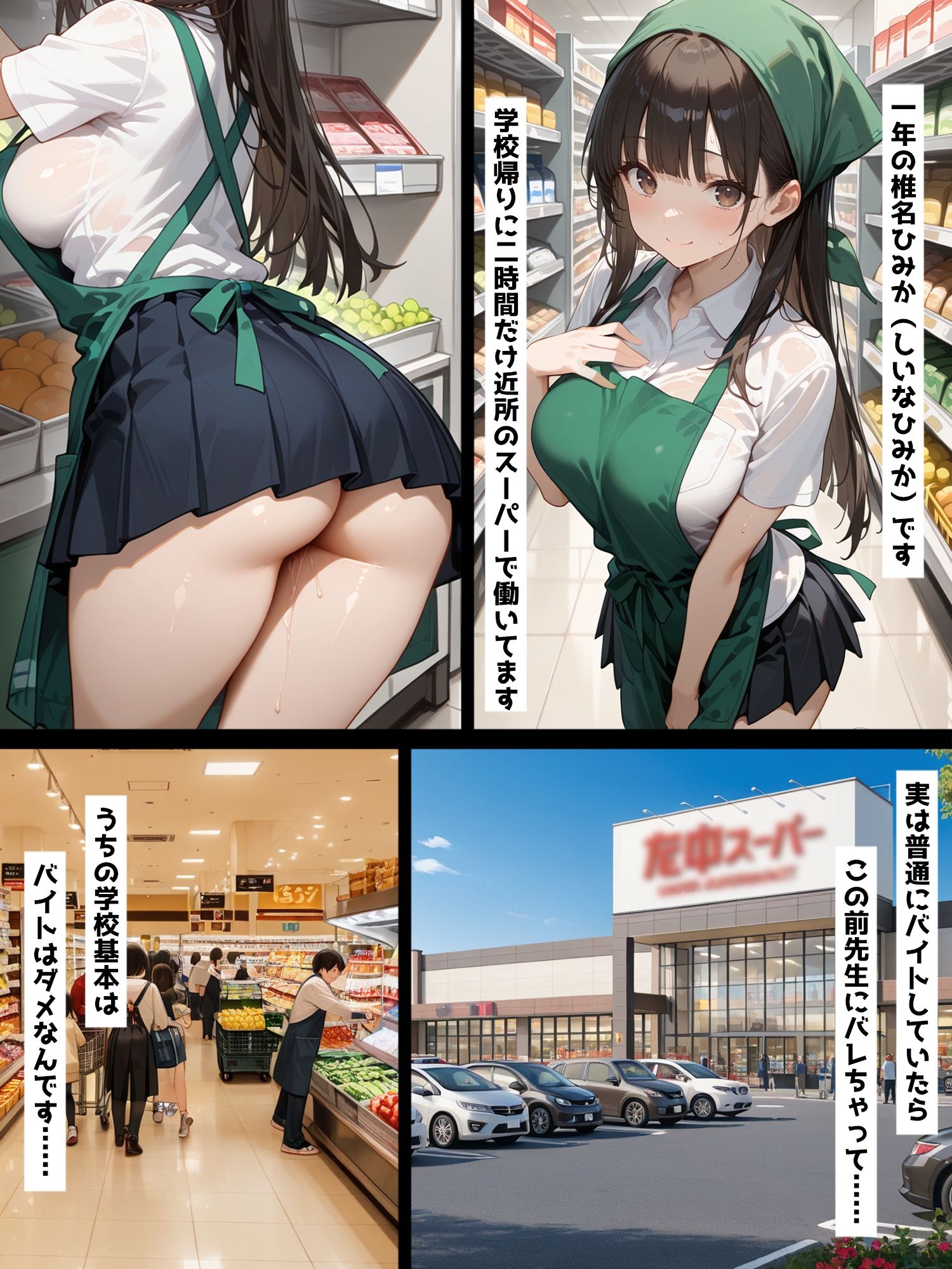 性教育学園X やりまくり！全裸バイト スーパー店員編 vol.42【セリフ入有】 サンプル1ページ目