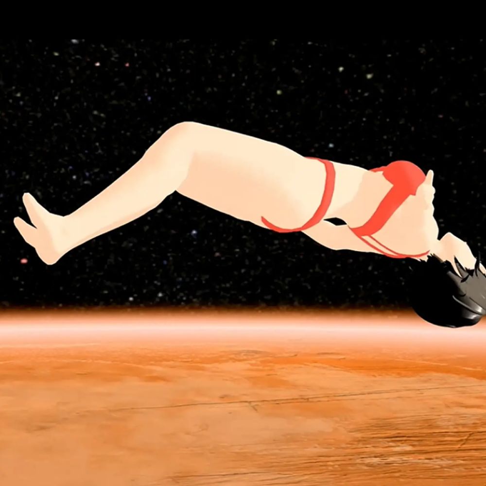 宇宙グラビア  無重力で暴れるHカップおっぱい  小津りさ サンプル2ページ目