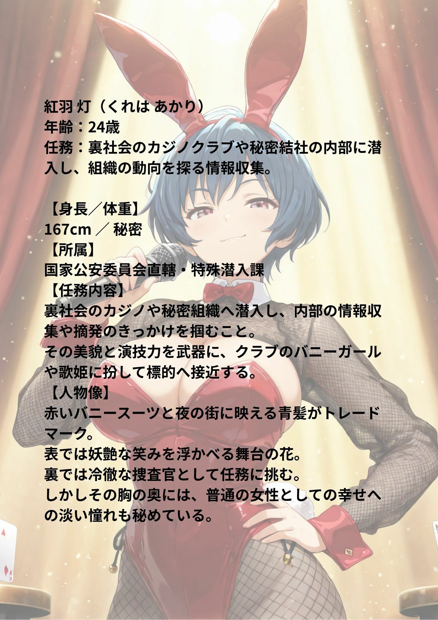 潜入捜査官:紅羽 灯  ― 捕縛の舞台で ― サンプル2ページ目