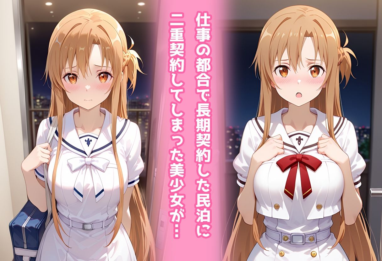民泊トラブル！？…美少女と突然の強●ルームシェア性活 〜アスナ編〜 サンプル1ページ目