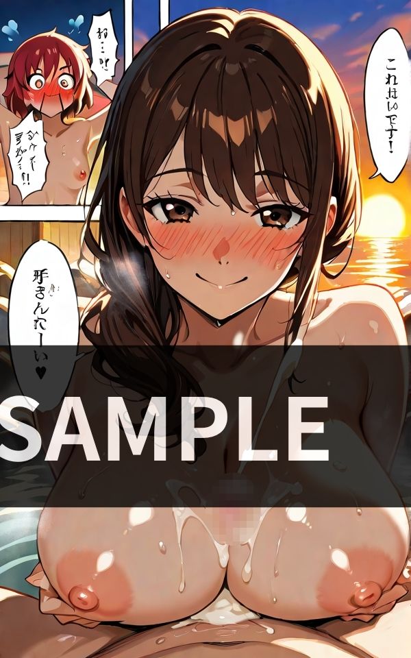 混浴温泉で 女友達が大暴走 みんなの前でエッチな コトしちゃった。 サンプル2ページ目